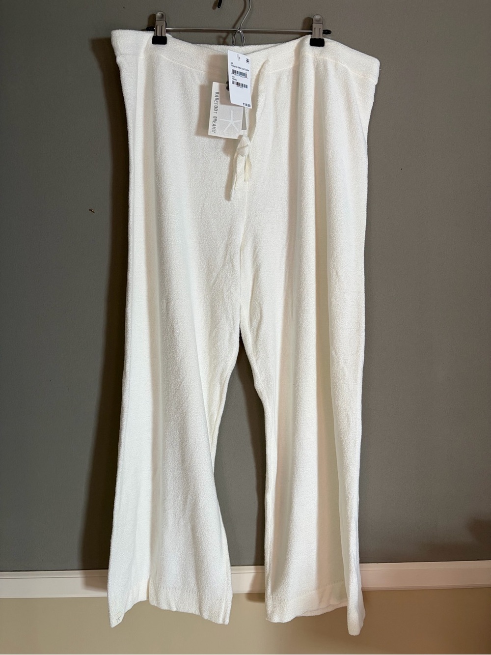 Barefoot Dreams NWT Cozychic Ultra Lite Culotte Pearl Drawstring Wide Leg Pants